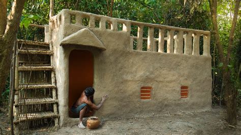 Build Incredible Mud Villa House In Deep Jungle Without Tools Youtube