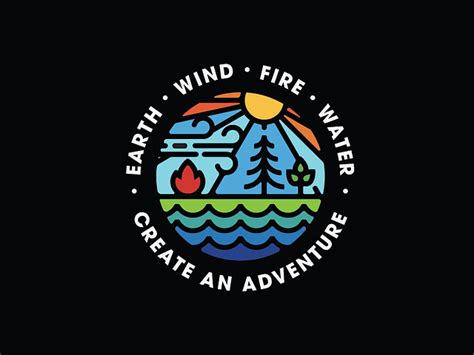 Earth Wind Fire Water Badge By Alex Aperios On Dribbble