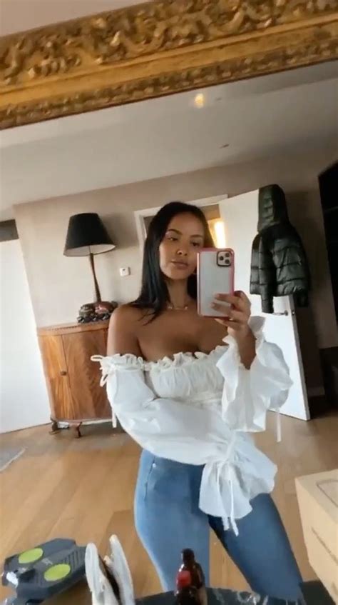 Maya Jama Slips Into Skintight Jeans And Busty Crop Top For Sultry