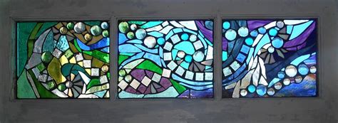 Mosaic Stained Glass Water Abstract Glass Art By Catherine Van Der Woerd