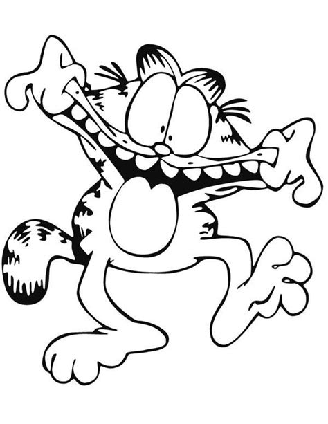 Garfield Making Silly Face Coloring Page Coloring Sky Easter Coloring