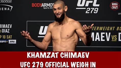 Khamzat Chimaev Misses Weight By 178 5lbs At UFC 279 Weigh Ins YouTube