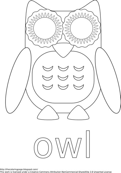 The Coloring Page Cute Owl Coloring Page Retro Modern