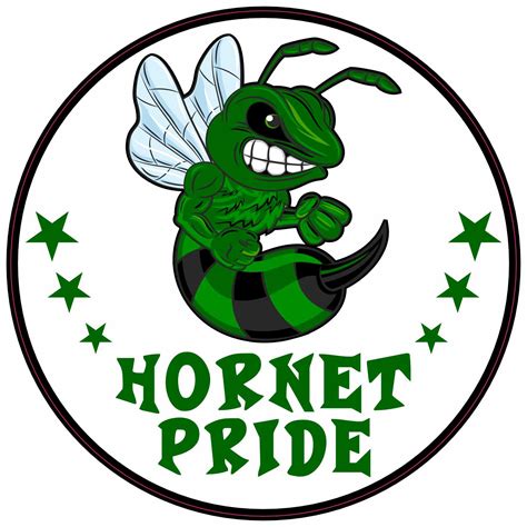 Stickertalk Green Hornet Pride Mascot Vinyl Sticker 5 Inches X 5 Inches