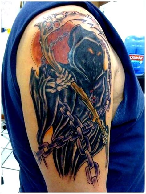 35 Horrifying Grim Reaper Tattoo Designs