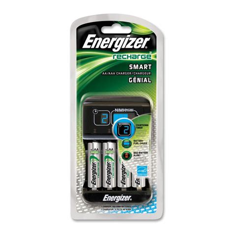 Energizer Recharge Smart Charger With 4 Aa Nimh Batteries