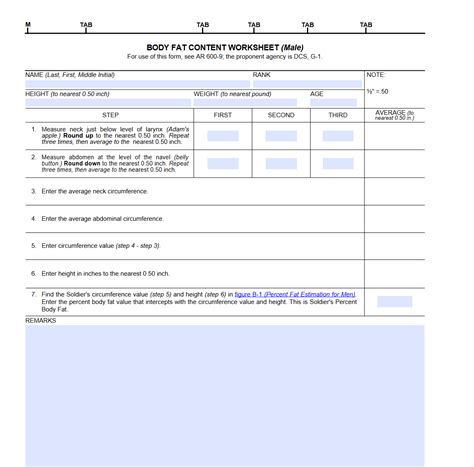 Da Form 5500 Body Fat Content Worksheet Forms Docs 2023