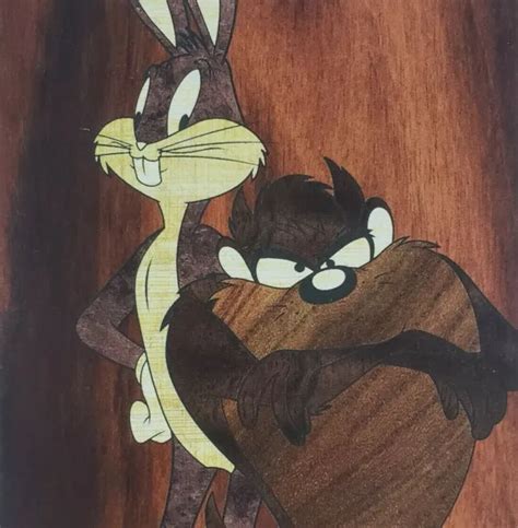 Looney Tunes 1998 Bugs Bunny Tasmanian Devil Blank Greeting Note Toon