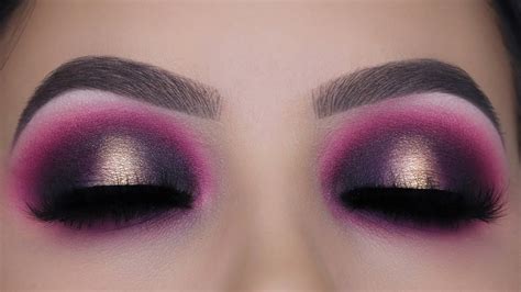 Purple Golden Halo Smokey Eye Makeup Tutorial Youtube