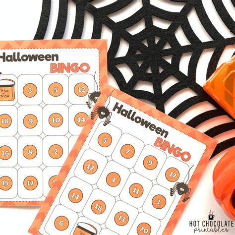 Halloween Bingo Game Number Recognition From 1 To 20 Games And