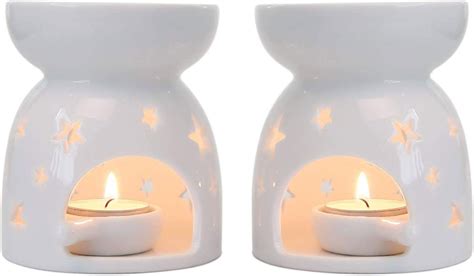 Amazonde Comsaf Ceramic Oil Burners Wax Melt Holders Set Of 2 Star