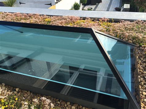 Contemporary roof lantern with blue glass. | Roof architecture, Roof styles, Patio roof