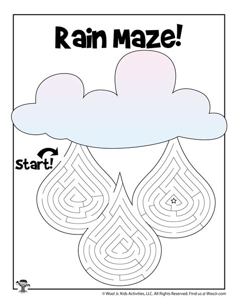Spring Rain Labyrinth Maze For Kids Woo Jr Kids Activities