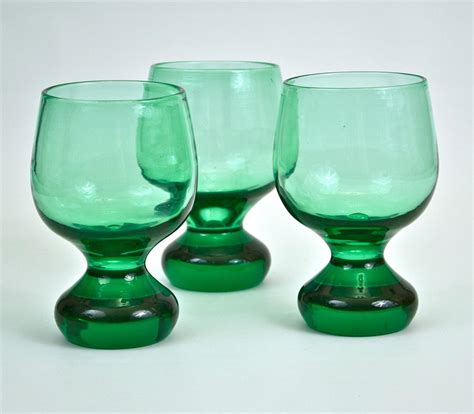 3 Blenko Glass Green Highball Goblet 419 Hb Pre 1948 Rare 1762387368