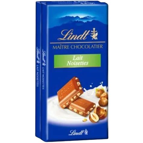 Lindt Tablette De Chocolat Au Lait Et Noisettes Chronodrive