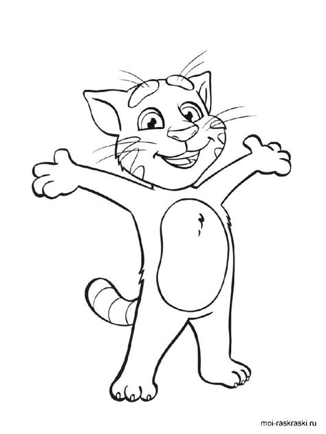 Happy Talking Tom Coloring Page Free Printable Coloring Pages For Kids