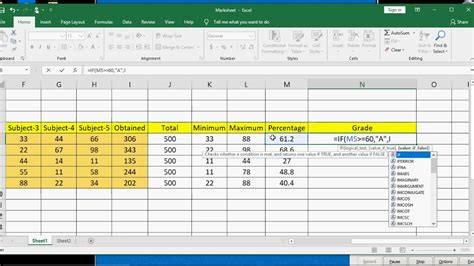 Excel How To Make Marksheet On Ms Excel Youtube