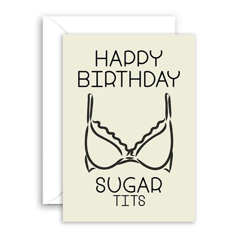 Sugar Tits Funny Birthday Card