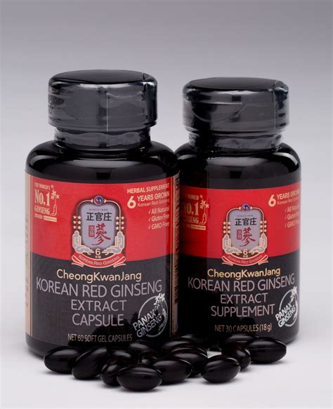 Korean Red Ginseng Extract Capsule 6 Years Korean Red Ginseng Extract