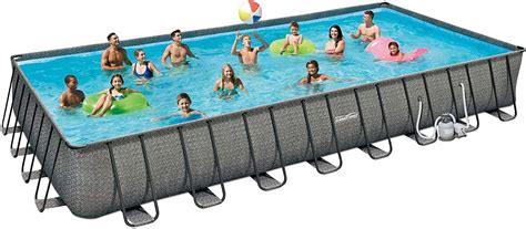 Summer Waves 24ft X 12ft X 52in Rectangle Above Ground Frame Pool Set
