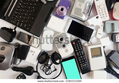 Used Modern Electronic Gadgets Daily Use Stock Photo Edit Now 1185515584