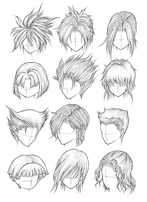 Anime Hair Sketch At Explore Collection Of Anime