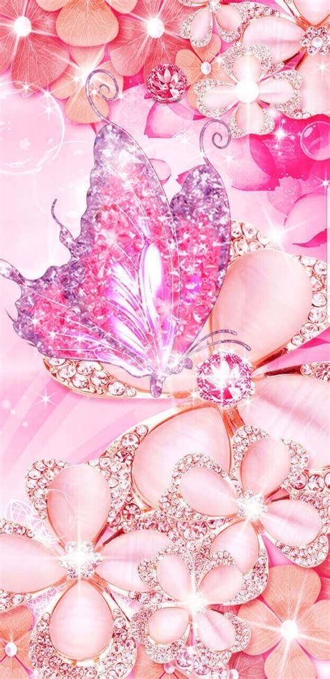 List Of Pink Flower Glitter Wallpaper 2023