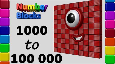 Numberblocks 1000 To 100 000 Thousands Fanmade Numberblocks Youtube