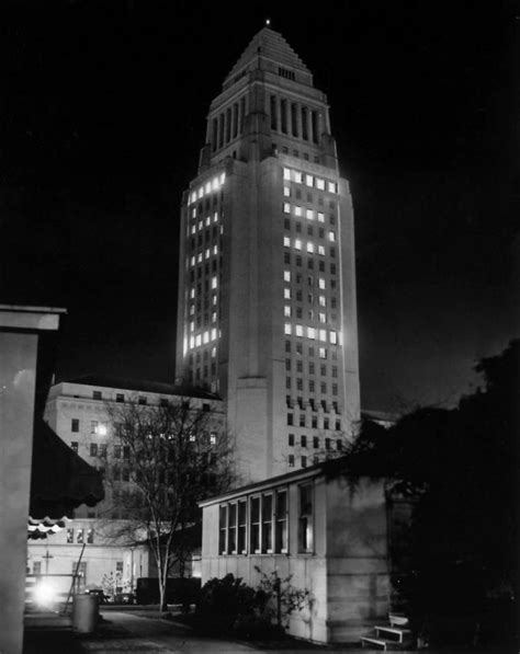 Los Angeles City Hall On New Years Day 1954