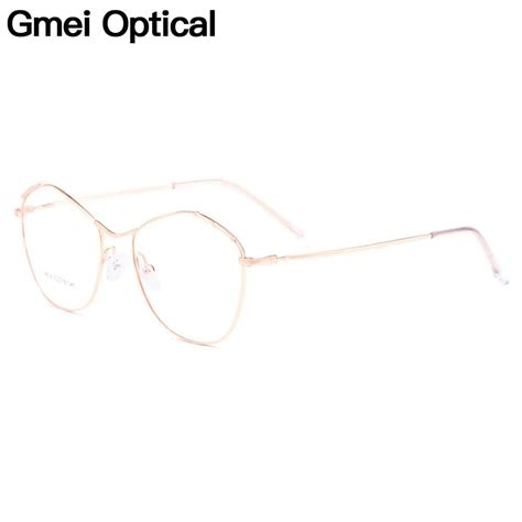 gmei optical urltra light titanium alloy oval women full rim glasses frames for myopia reading