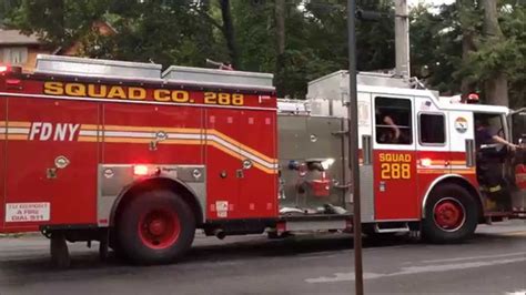 Fdny Squad 288 Taking Up After A 2 Alarm Fire In The Douglaston Area Of