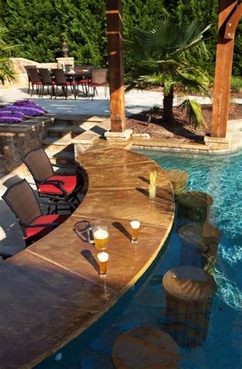 33 Impressive Swim Up Pool Bars Built For Entertaining Backyard Pool Parties Backyard Pool