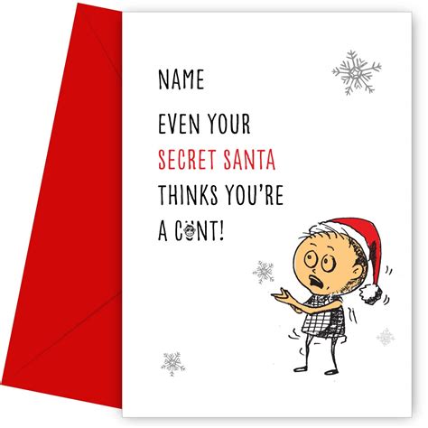 Secret Santa Christmas Cards For Colleague Or Co Worker Youre A Cnt
