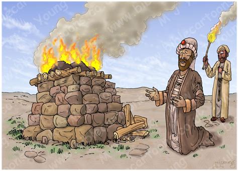Job 01 Prologue Scene 02 Burnt Offerings Bible Cartoons