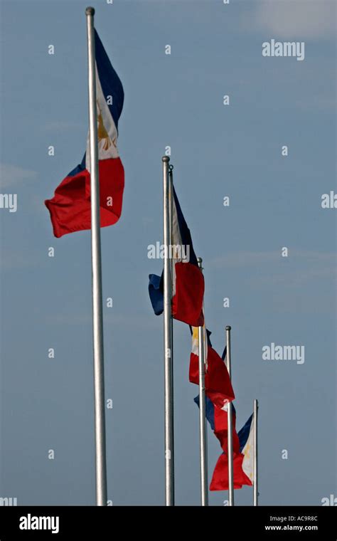 Philippines Travel Symbol National Nation Philippine Flags Flutter Pole