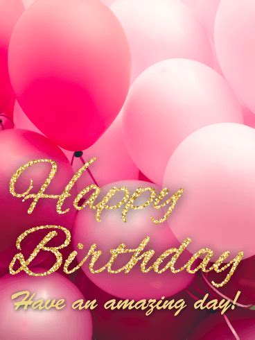 pink balloon happy  day card birthday greeting cards  davia