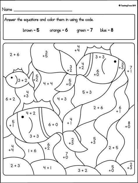 Addition To 20 Worksheets Addition Coloring Worksheet Math Coloring