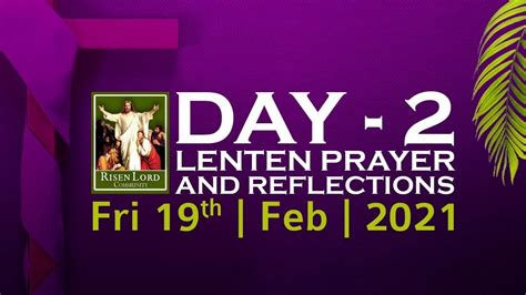 CRL English Day 2 Lenten Prayer And Reflections 19th February