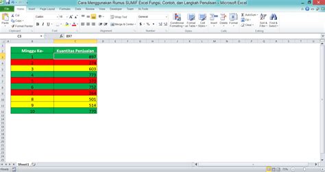 Cara Menggunakan Rumus SUMIF Excel Fungsi Contoh Dan Langkah 34440