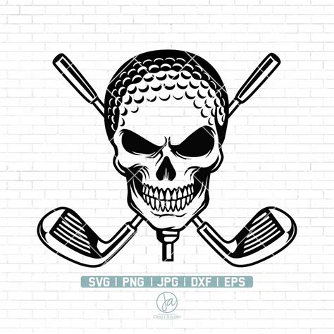 Golf Skull Svg Golf Logo Svg Skull Svg Golf Svg Golf Etsy Finland