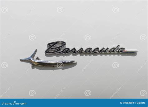 Plymouth Barracuda Emblem On Display Editorial Photography Image Of