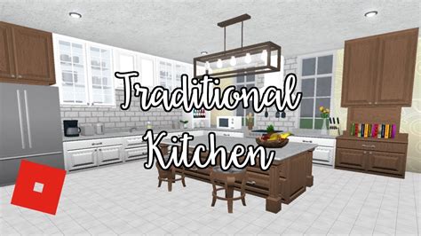 Welcome To Bloxburg Traditional Kitchen Speed Build Youtube