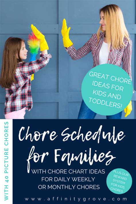 Chores Schedule For Families With Printable Chores Chart • Affinity Grove