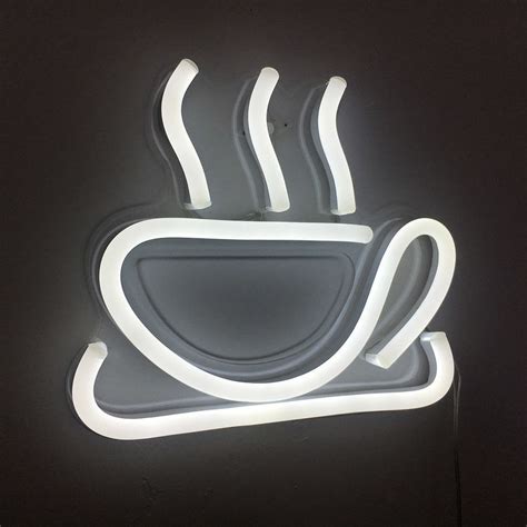 Coffee Sign Led Neon Signs Pvc Acrylic Material Rf Remote