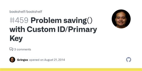 Problem Saving With Custom Idprimary Key · Issue 459 · Bookshelf