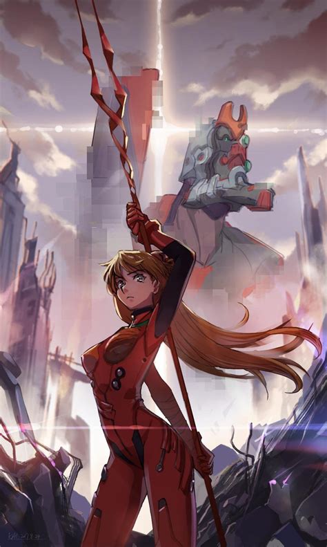 Asuka And Unit 02 In The Wreckage Sourced In Og Post Rasuka