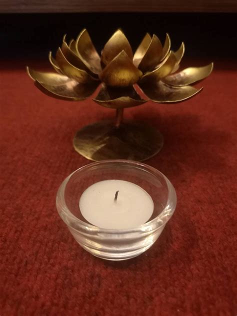 Modern Metal Lotus Candle Holder 4 Inches High Etsy