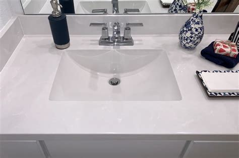 White On White Cultured Marble Bathroom Countertop Cultured Marble Vs