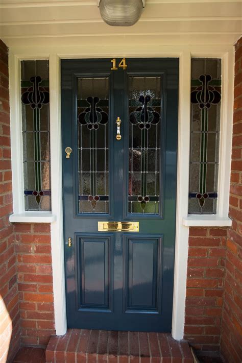 Interior glass doors can be customized to fit your space and personal design aesthetic. Stained glass front door - Waterhall Joinery Ltd