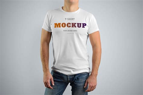 White Shirt Mockup T Shirt Mock Up Shirt Mock Up Styled Stock Photo